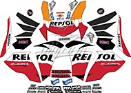 Образец наклеек Honda CBR 1000RR Fireblade 2009 Repsol